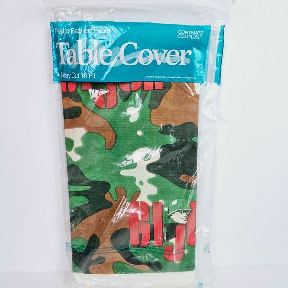 Vintage 1990's GI Joe Party Supplies, Table Cloth, Banner, Tabletop Centerpiece - Picture 4 of 6